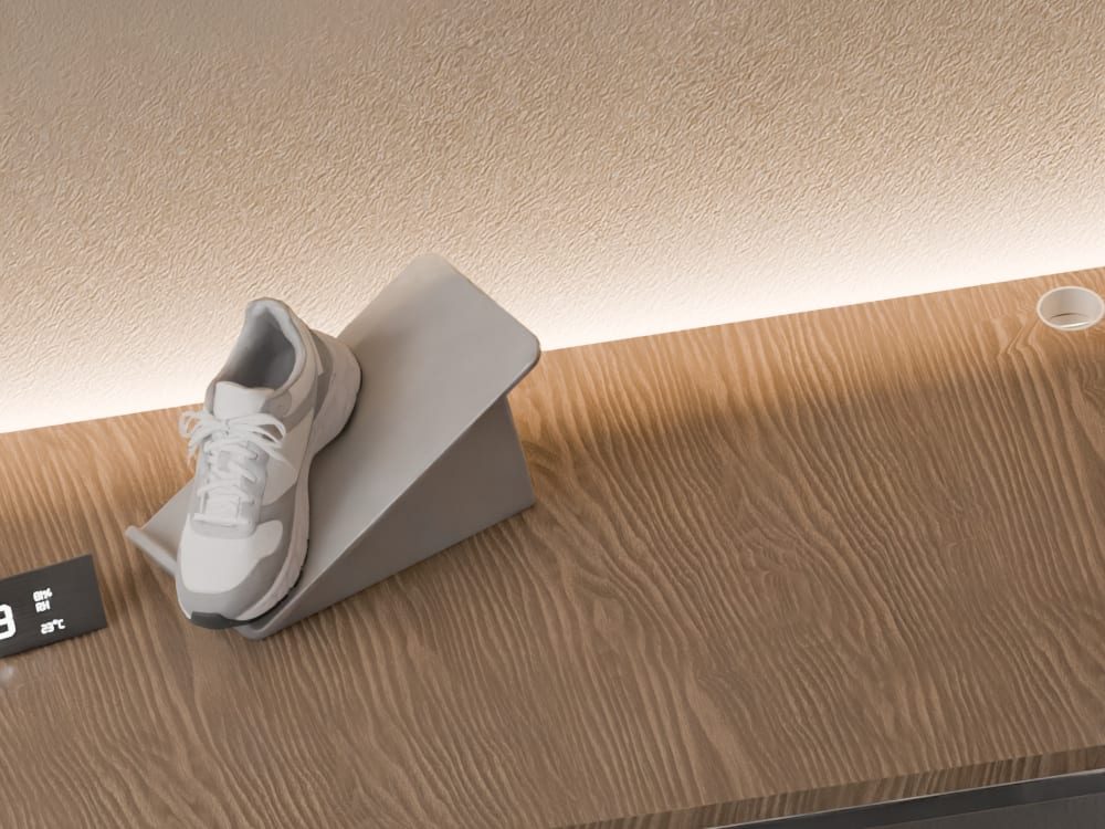 Direct Mesh Placement final placement for E13, Sneaker on display stand.